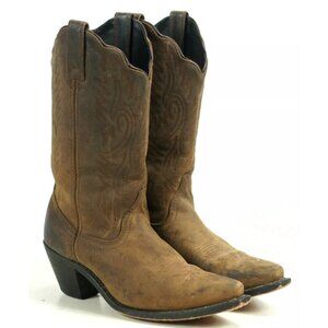 Masterson Brown Leather Cowboy Western Boots RB3432 2.5-Inch Hi Heel Women's 8 B